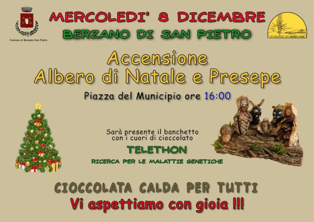 Berzano di San Pietro | Accensione Albero di Natale e Presepe 2021